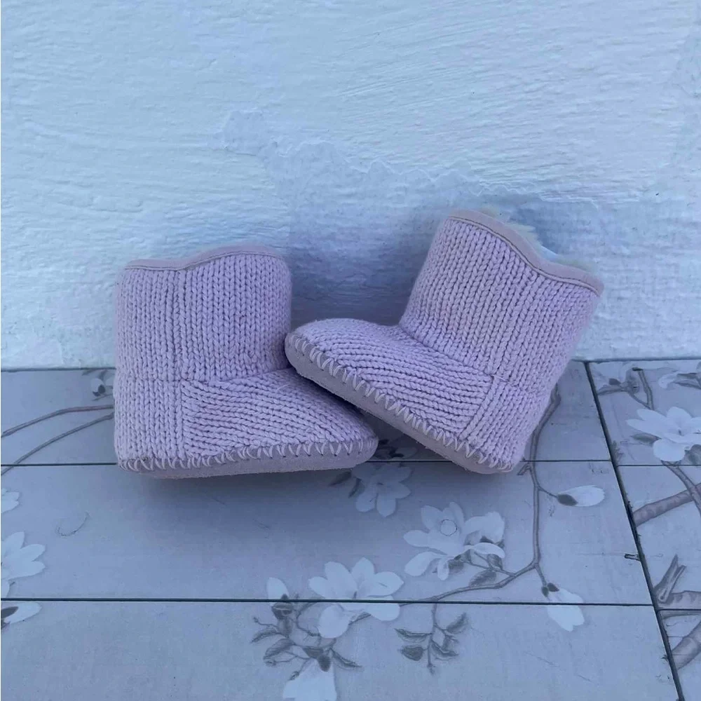 UGG Light Pink Knit Baby Booties